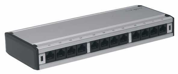 LANSE 3-PLAY - 12 x RJ45 UTP KAT.5E ALU