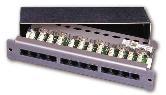LANSE 3-PLAY - PATCHPANEL 10 12 x RJ45 MO STP KAT.5e