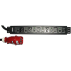 Lanse - PDU 19" Sikret 6x16A C19 1,5U