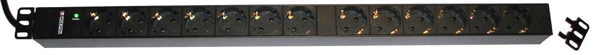 LANSE 3-PLAY - PDU STRØMSKINNE 13x16A DIN m/LED