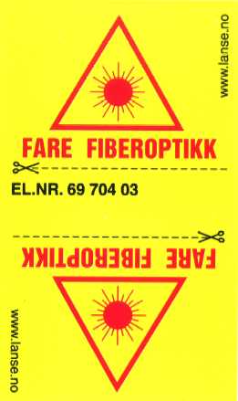 LANSE 3-PLAY - Etikett For Fiber Stor 