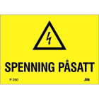 Melbye - Skilt PVC Spenning påsatt 210x148x1,5mm