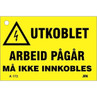 Melbye - Al-skilt, Utkoblet for låsing 150x100x2mm