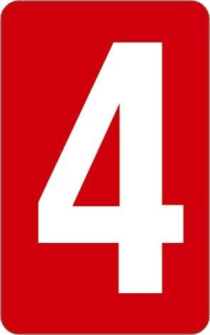 Melbye - FOLIETEGN 25X40MM RØD/HVIT