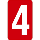 Melbye - FOLIETEGN 25X40MM RØD/HVIT