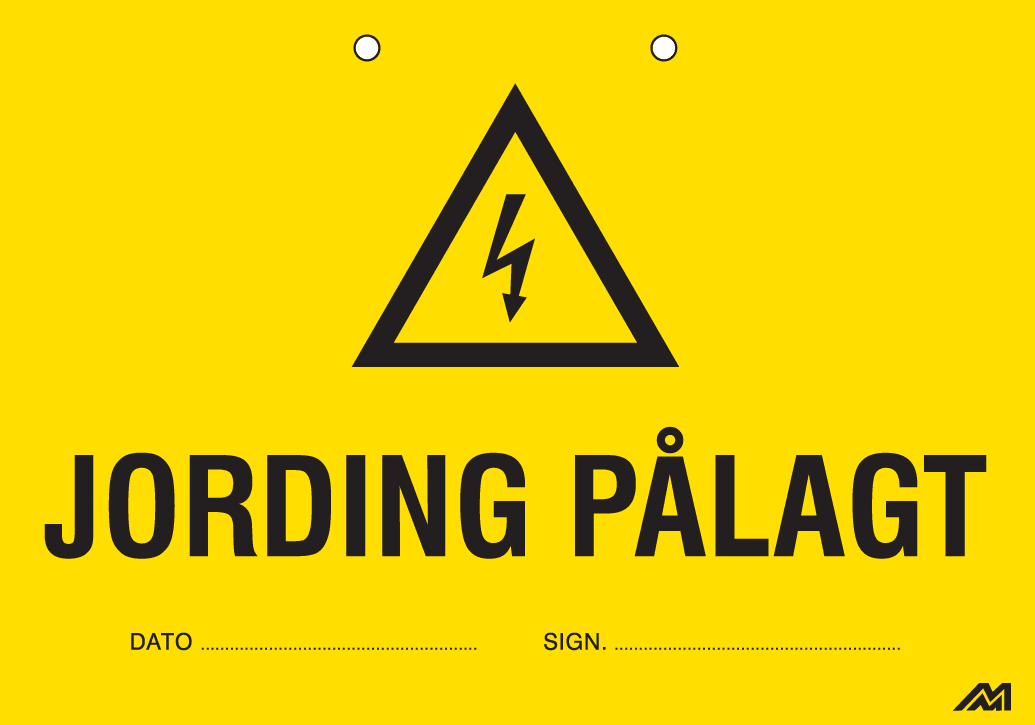 Melbye - Skilt papp Jording pålagt