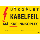 Melbye - Skilt papp kabelfeil