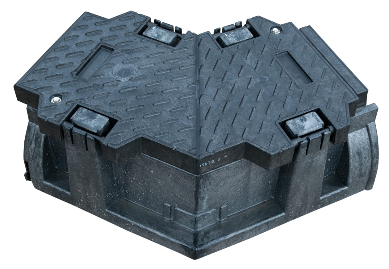 Melbye - Jernbanekanal 45° Høyre, lengde ca 0,7 m