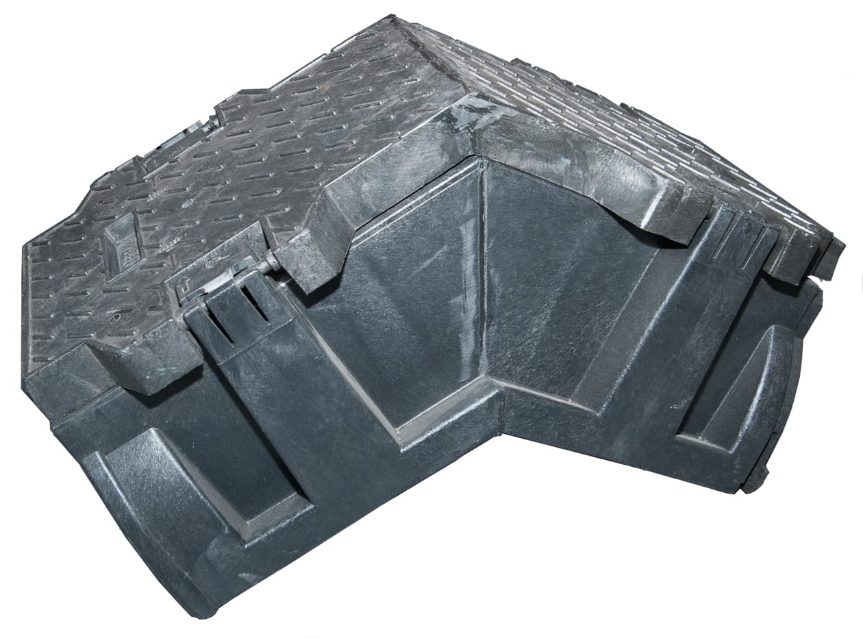 Melbye - Jernbanekanal 45° Ned, lengde ca 0,7 m