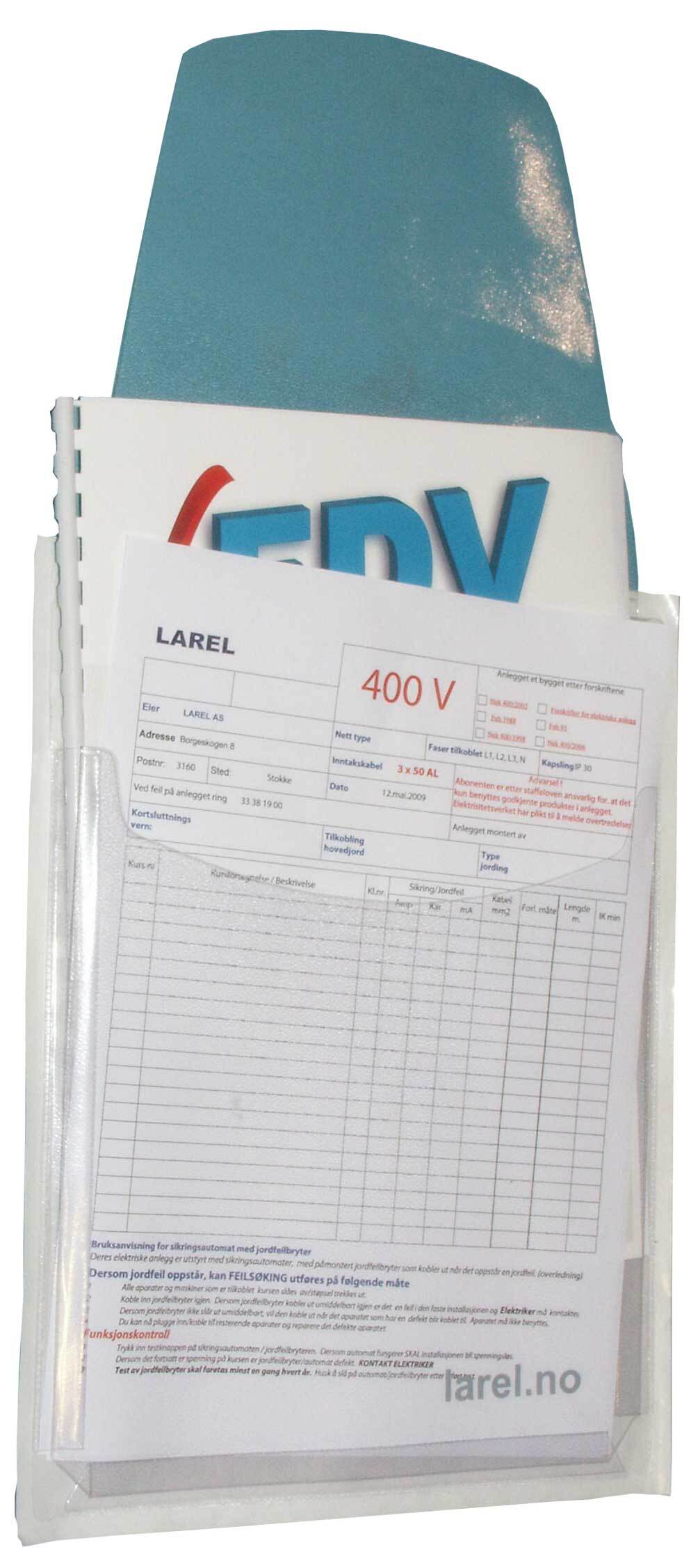 Stansefabrikken - Dokumentasjonslomme  klar plast A4.