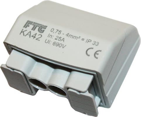 Stansefabrikken - Koblingsklemme 2x0,75-4mm2 Cu