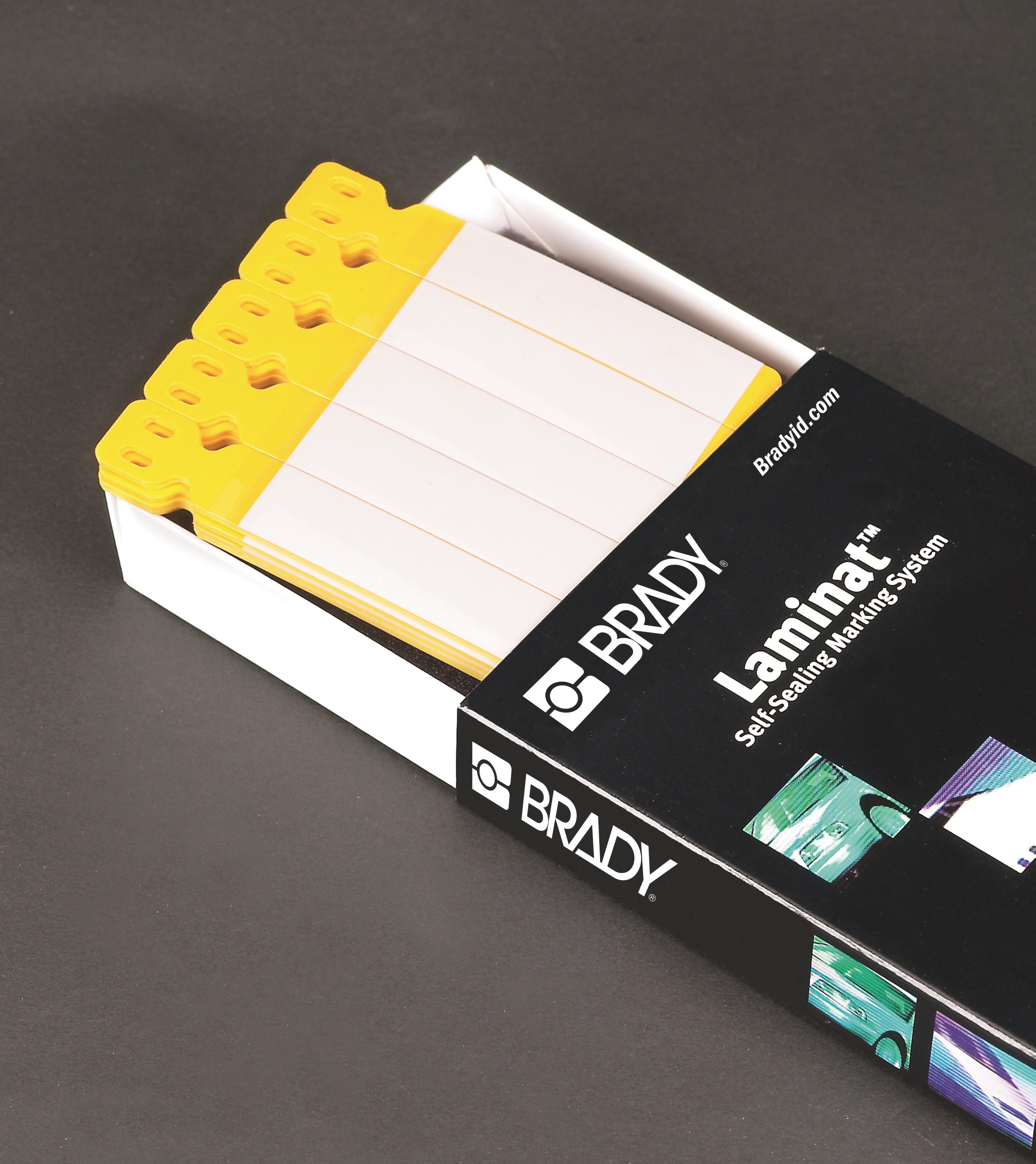 Brady - LAMINAT Kabelmerke 130x15mm Lengde 178mm 50stk i pakn.