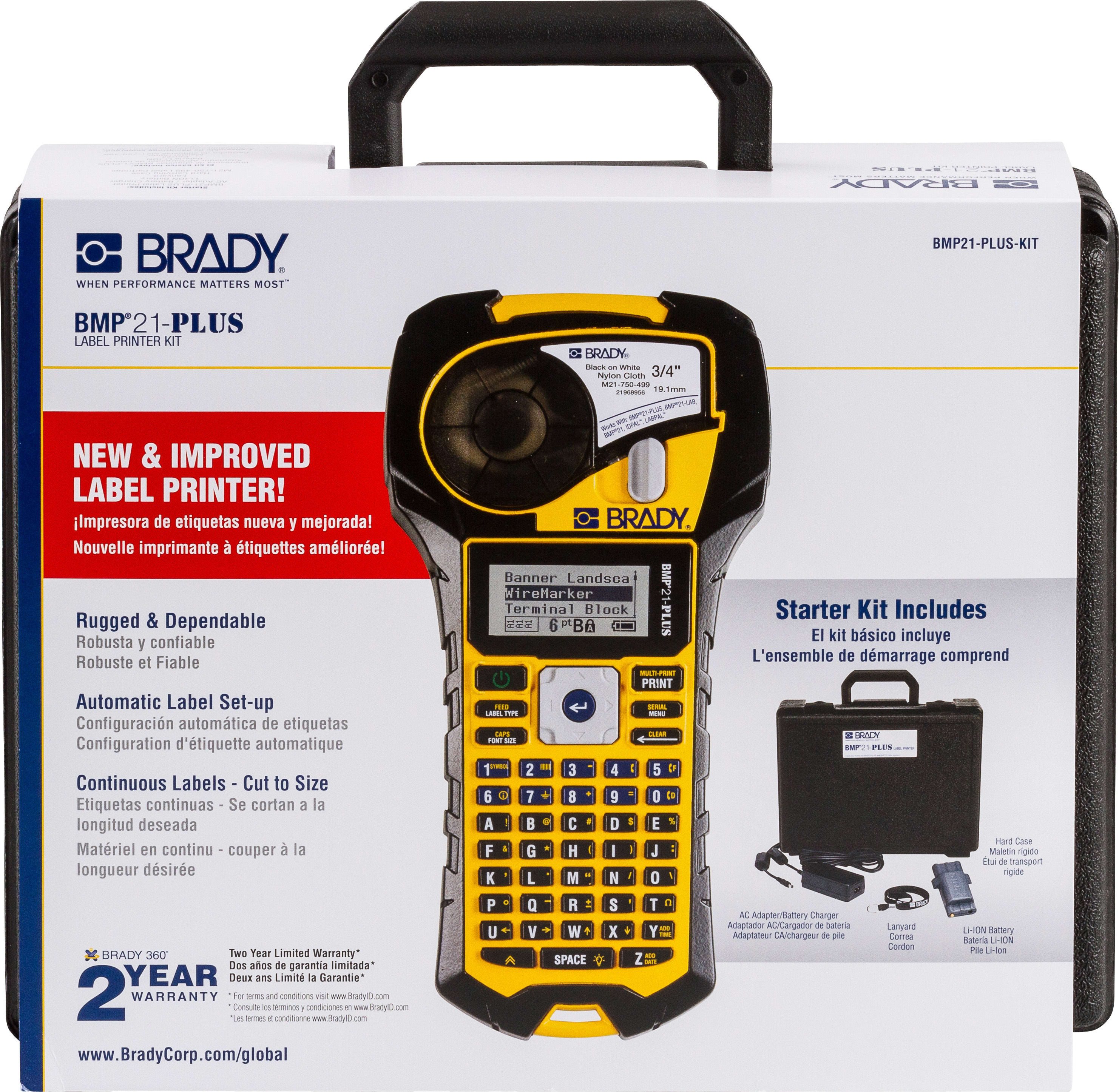 Brady - Håndholt printer Brady kit BMP21-PLUS med utstyr