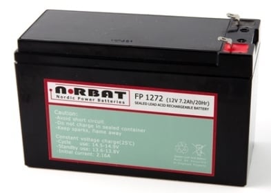 Coromatic AS - Blybatteri FP1272 12V 7,2Ah