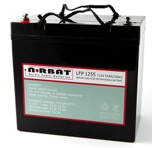 Coromatic AS - Blybatteri LFP1255 12V 55Ah