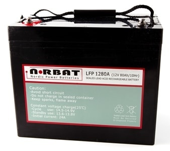 Coromatic AS - Blybatteri LFP1280 A 12V 80Ah