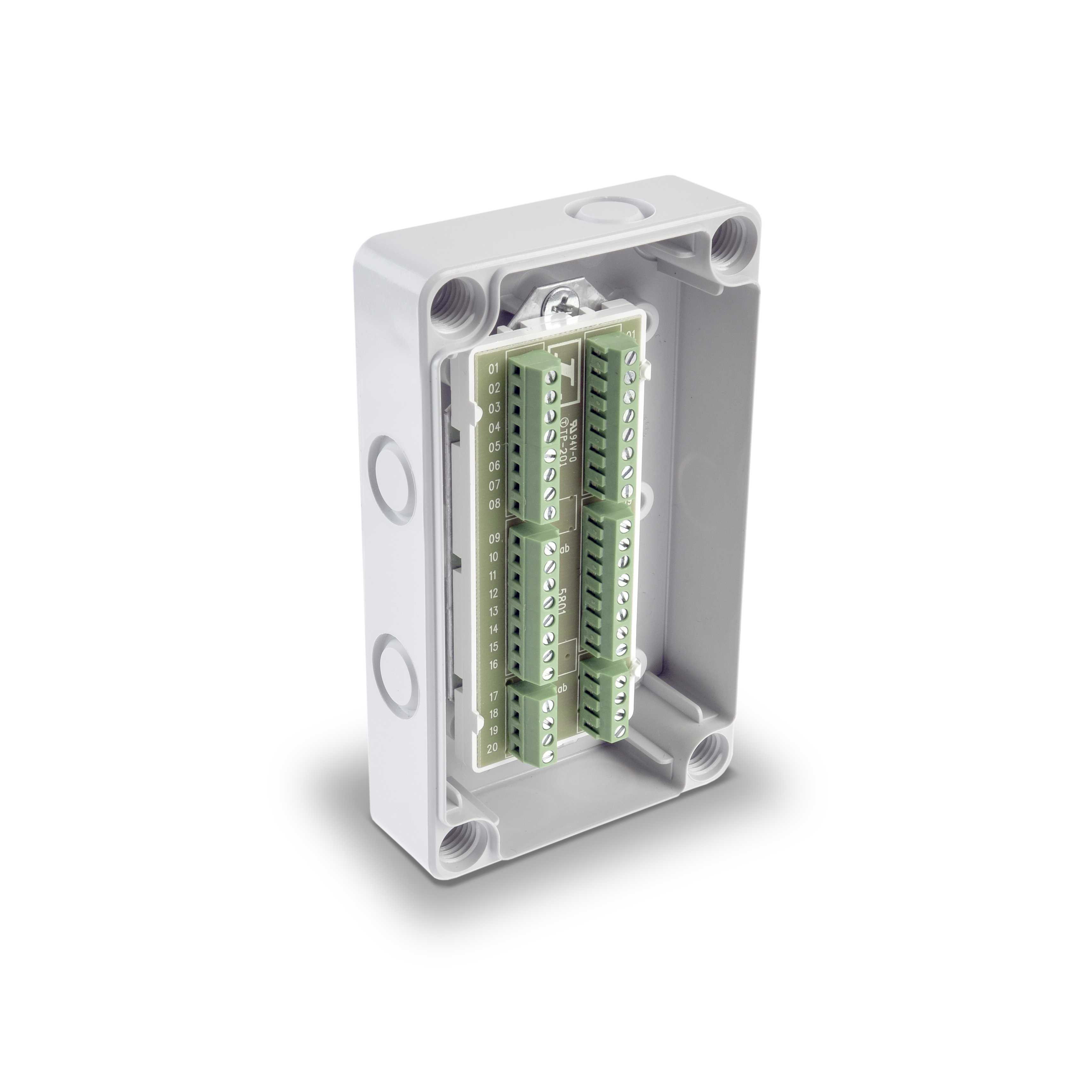 Ensto Nor AS - Nummerert koblingsplint i kapsling 20pol skrue/skrue 1mm IP66.