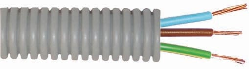 Tec Con - COILFIX PN 16/3G2,5, 100 meter bunt, PP rør med PVC ledning
