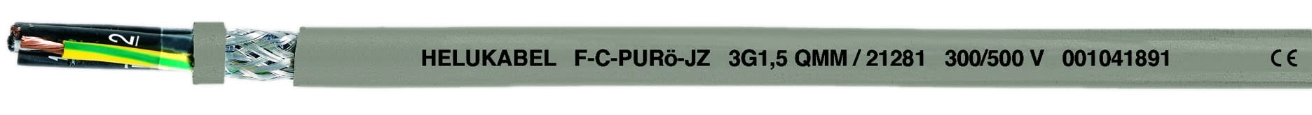 Primatec AS - PUR-JZ-C 12G1,5 SKJERMET, GRÅ PUR KABEL