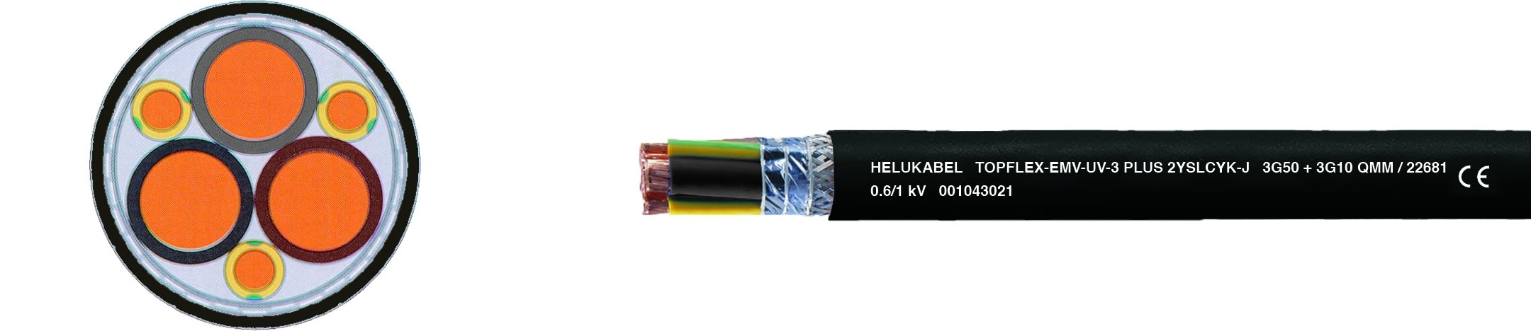 Primatec AS - 2YSLCYK-J 3X240-3X50 SORT UV-BESTANDIG 1KV EMC MOTORKABEL