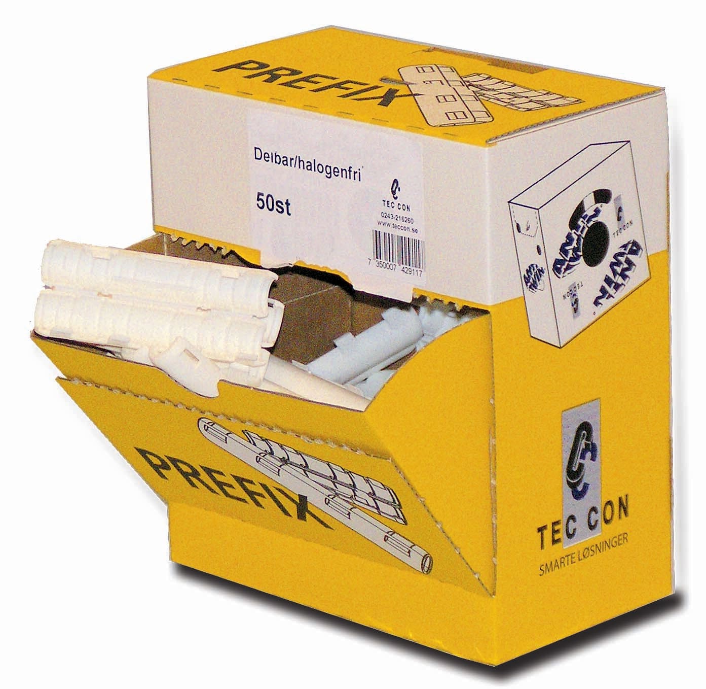 Tec Con - SKJØTEMUFFE DELBAR 16MM HALOGRENFRI PLAST