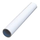 Pipelife - 40 mm halogenfrie, glatte el-rør, 3 m, utvendig lys gråhvit farge, blå innvendig.