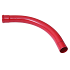 Pipelife - 125mm - 15° Protectline bend til kabelrør, PVC, radius=0,6, rød