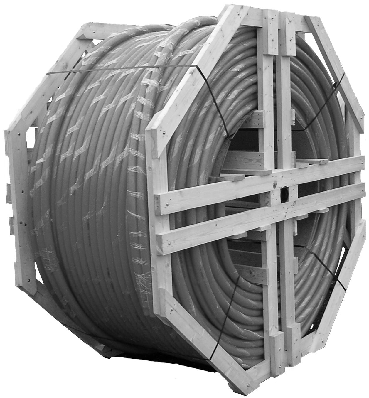 Industriplast - DL Fiberkabelrør 2x40/33mm, 750m, rød, på trommel