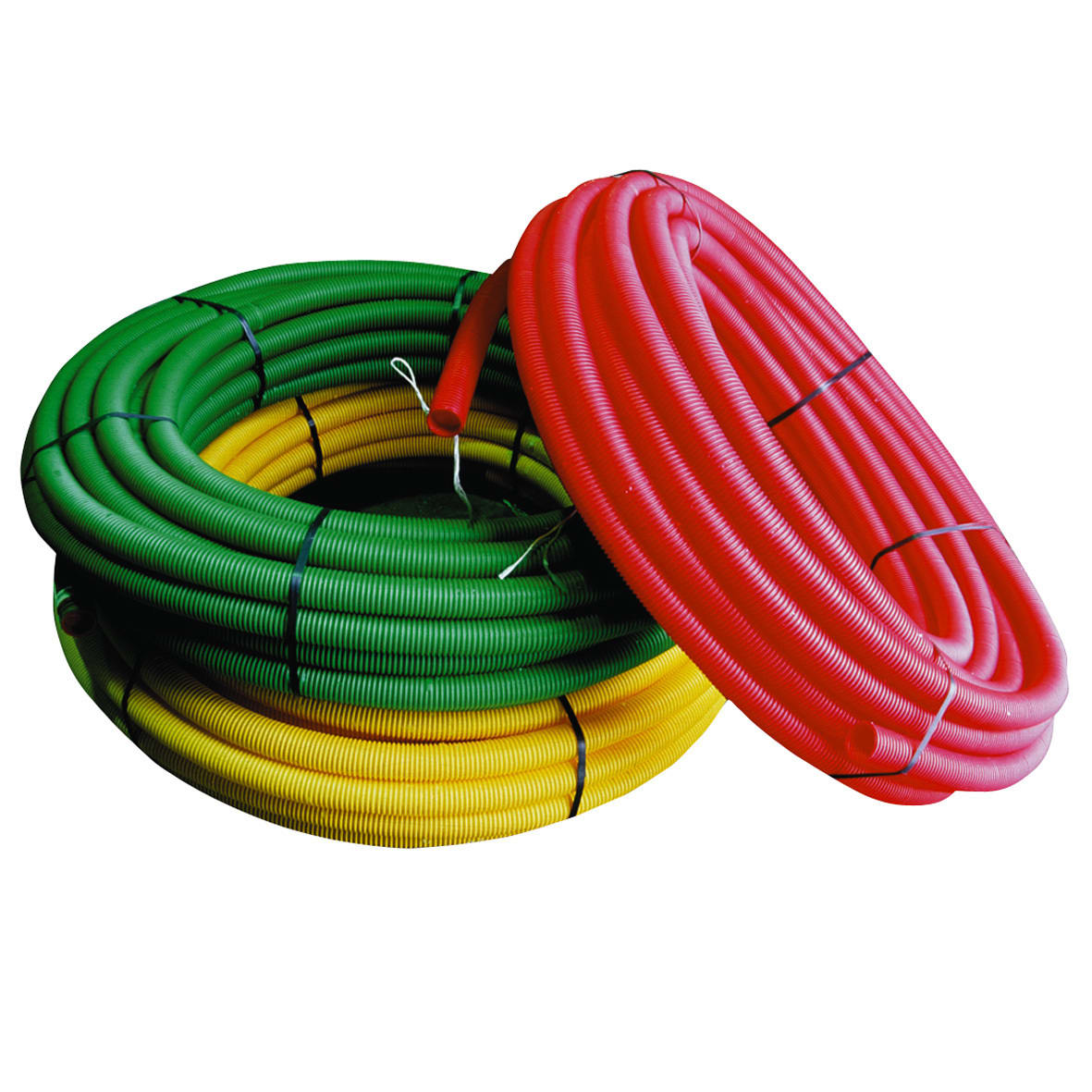Pipelife - 50x42 mm grønn PE korrugerte rør med trekketråd, 50 m