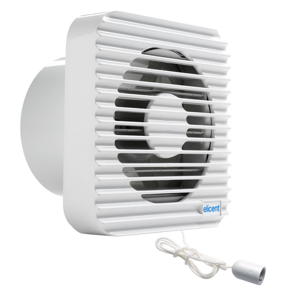 Maico Italia S.p.A - MURO 120BK-12V, 5" SELV baderomsvifte m/spjeld og 1-pol snorbryter