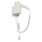 Mediclinics - SC0020, hårføner i hvit plast m/veggbrakett
