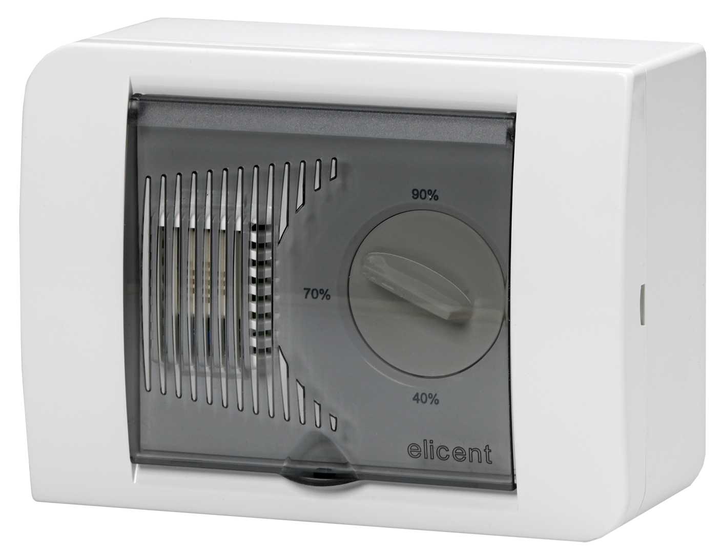 Maico Italia S.p.A - R10-HY, elektronisk romhygrostat påvegg