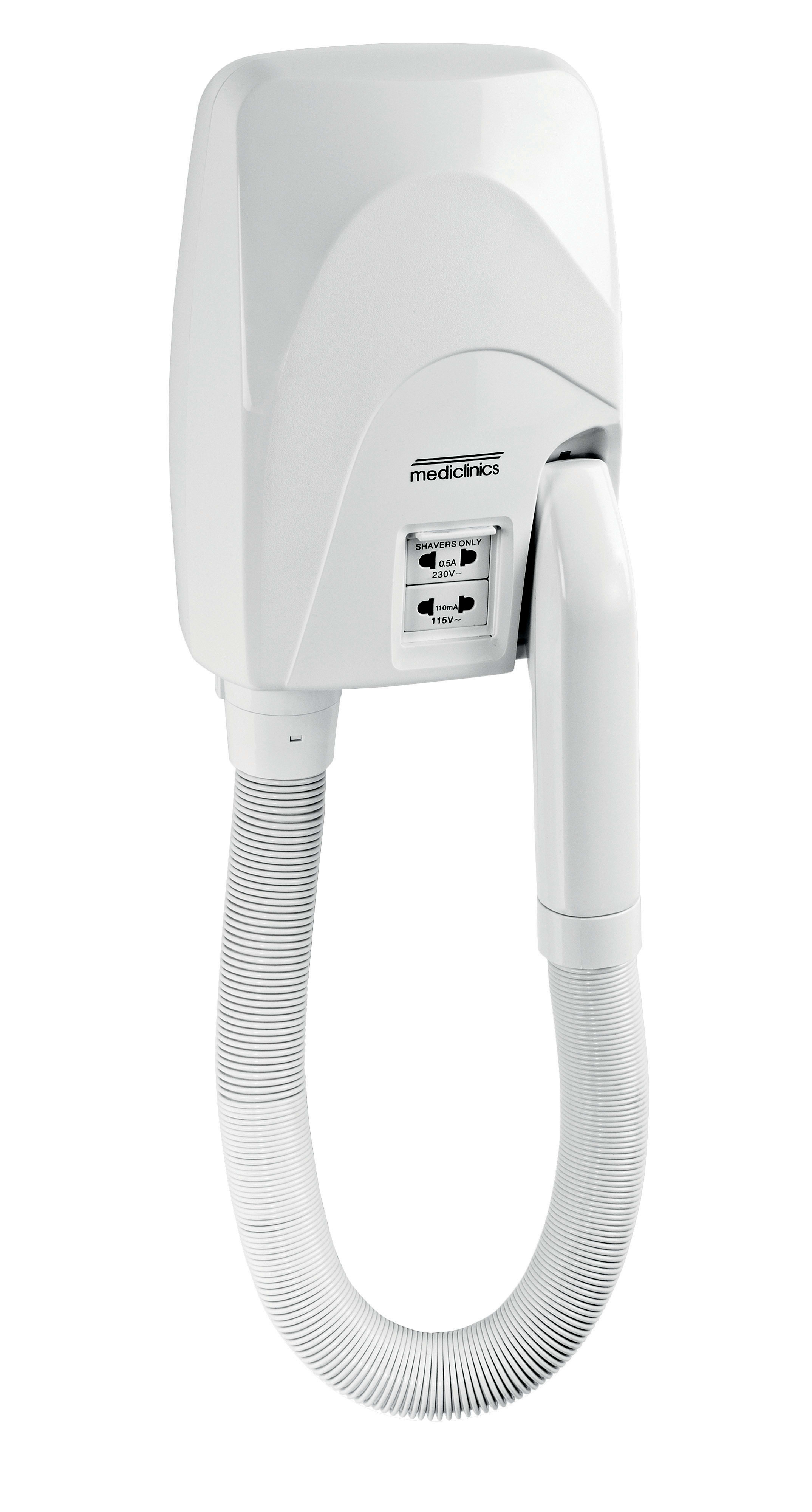 Mediclinics - SmartFlow SC0088, hårtørker i hvit plast m/slange