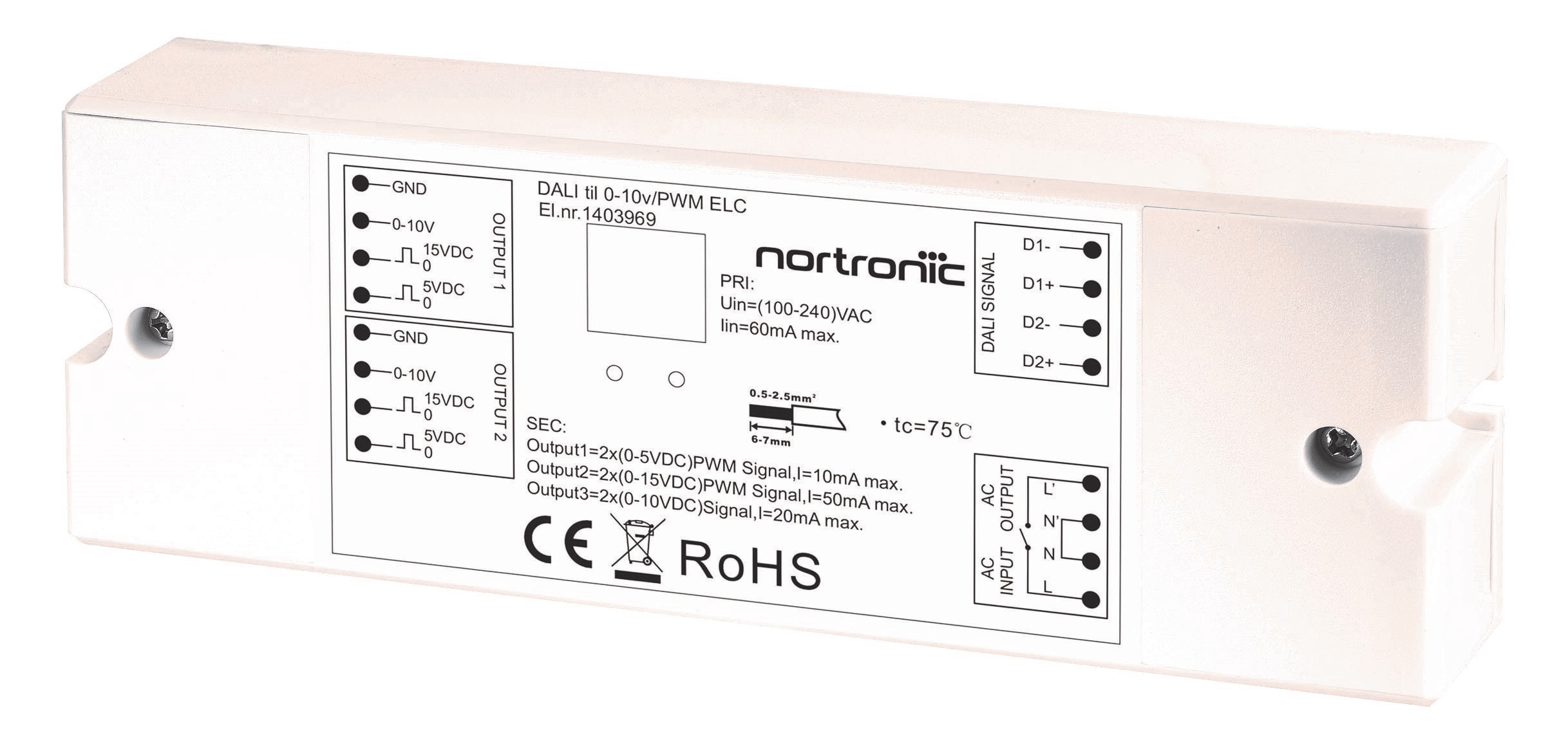 Nortronic - DALI til 0-10v/PWM ELC