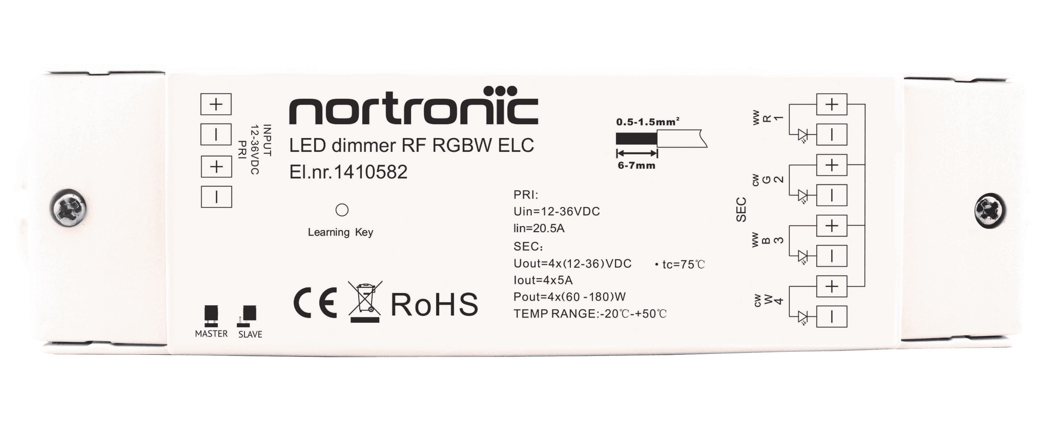 Nortronic - LED dimmer RF RGBW ELC