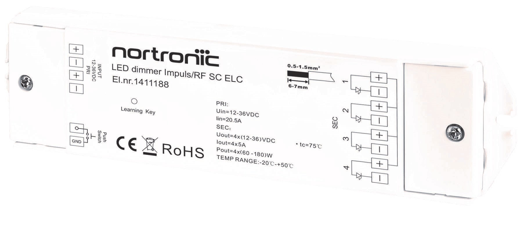 Nortronic - LED dimmer Impuls/RF SC ELC