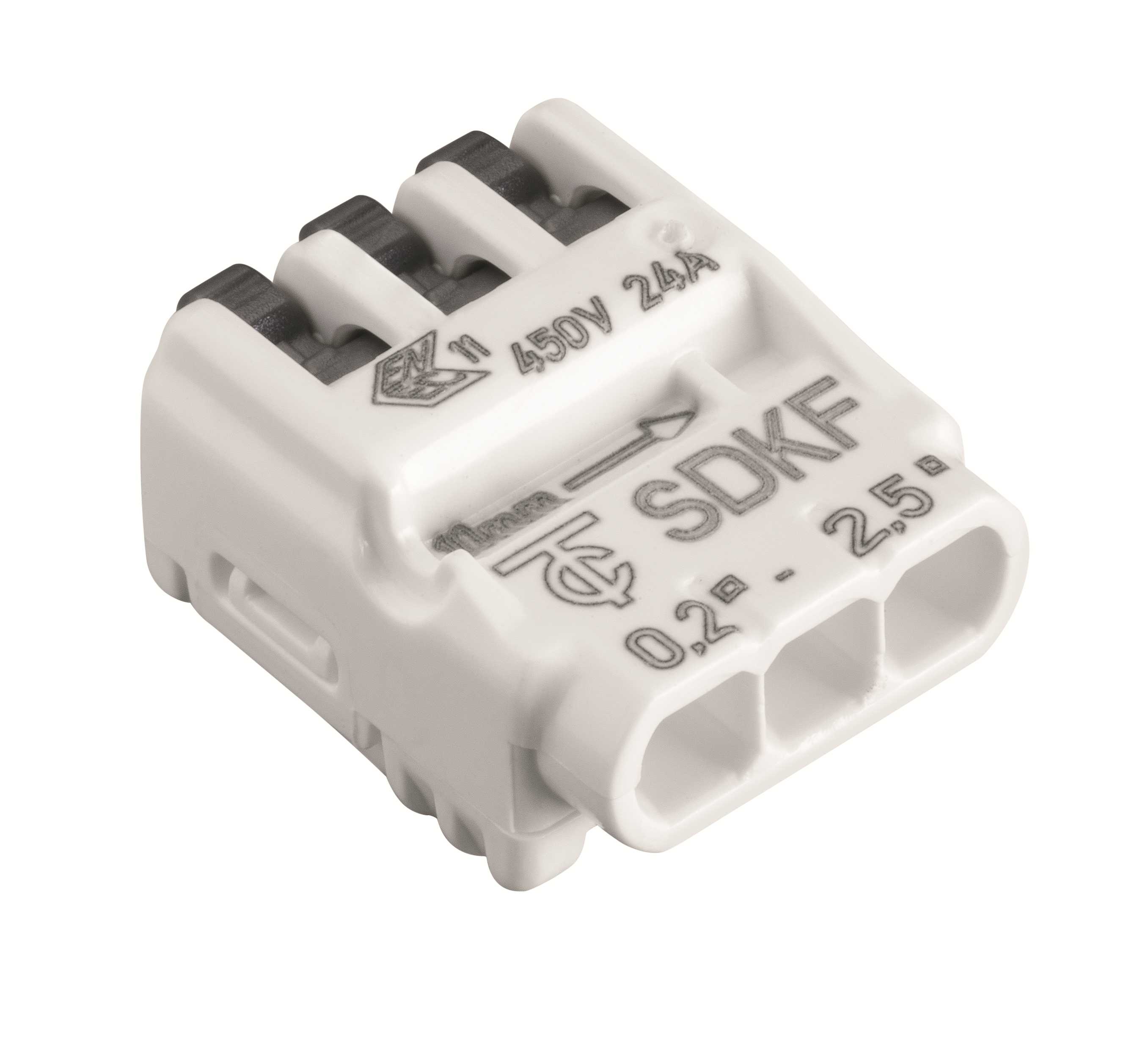 Electro Terminal - SMARTklemme SDKF 3 Hvit 75 stk