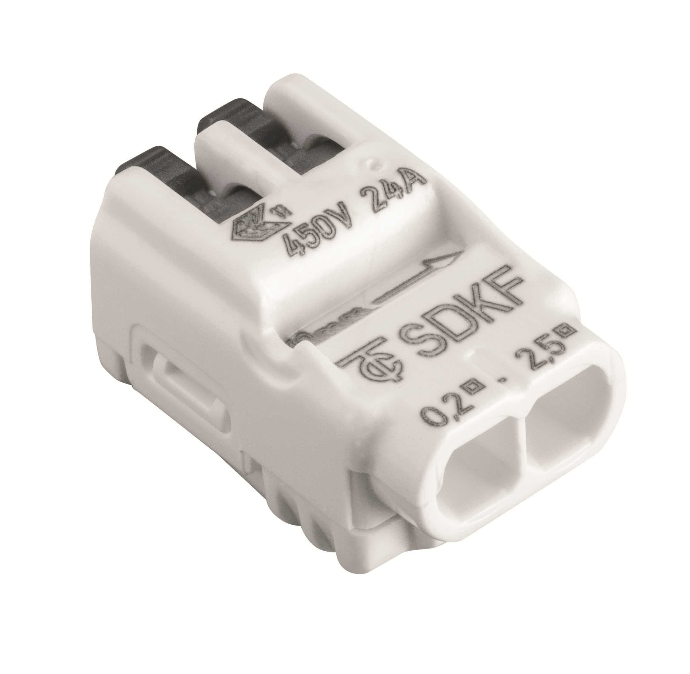 Electro Terminal - SMARTklemme SDKF 2 Hvit 100 stk