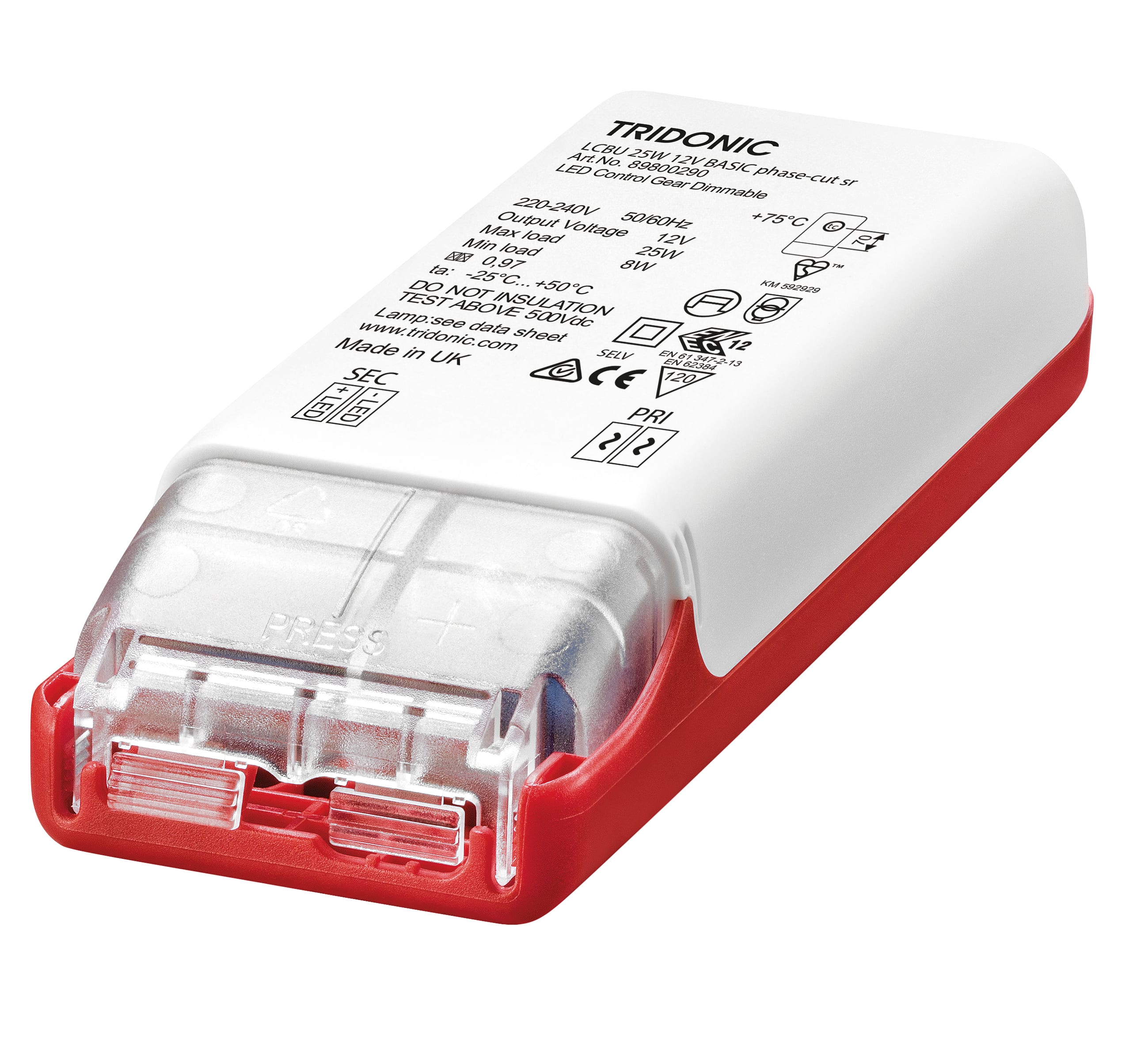Tridonic - LED DRIVER LCBU 25W 12V DC GLE DIM TRIDONIC