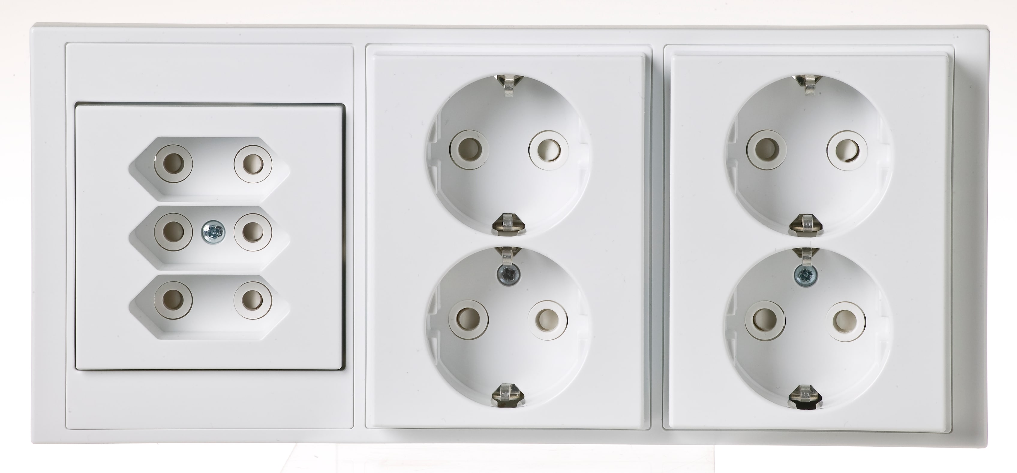 ABB Electrification - Impressivo innfelt 2 X dobbel + 1 X EURO Hvit