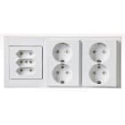 ABB Electrification - Impressivo innfelt 2 X dobbel + 1 X EURO Hvit