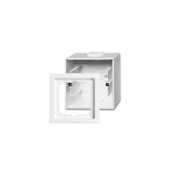 ABB Electrification - Impressivo 1-hull kappe med ramme 54/80 Hvit