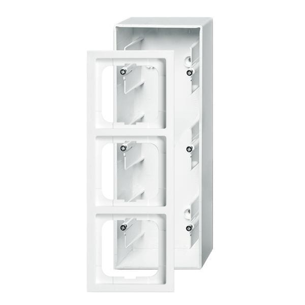 ABB Electrification - Impressivo 3-hull kappe med ramme 54/80 Hvit