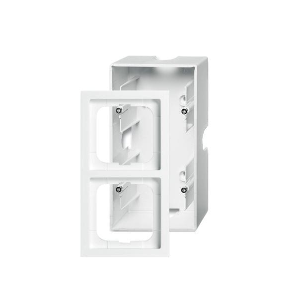 ABB Electrification - Impressivo 2-hull kappe med ramme 54/80 Hvit