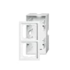 ABB Electrification - Impressivo 2-hull kappe med ramme 54/80 Hvit