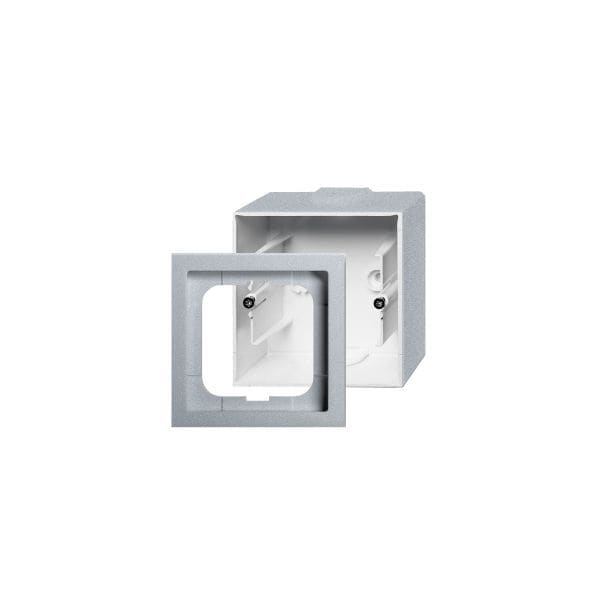 ABB Electrification - Impressivo 1-hull kappe med ramme 54/80 Aluminium