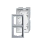 ABB Electrification - Impressivo 2-hull kappe med ramme 54/80 Aluminium