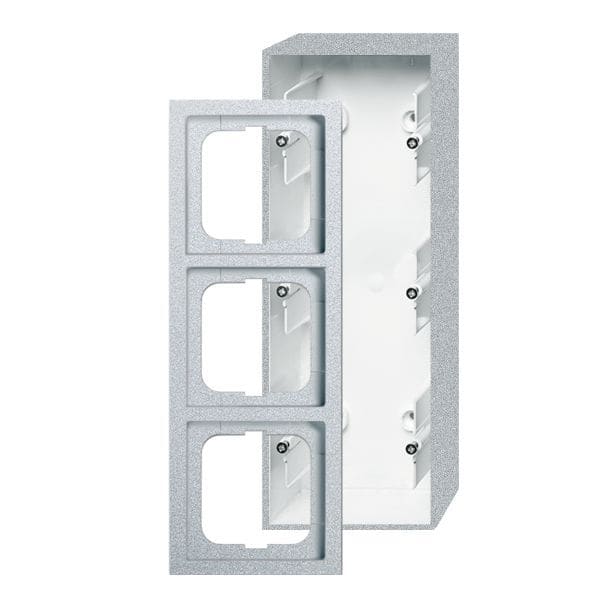 ABB Electrification - Impressivo 3-hull kappe med ramme 54/80 Aluminium