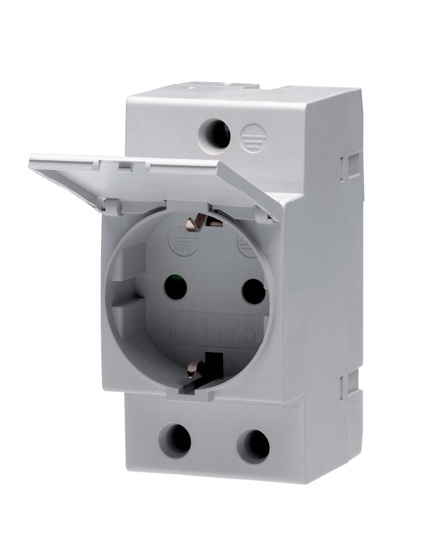 ABB Electrification - M1175-C, STIKKONTAKT FOR DIN SKINNE, M/LOKK