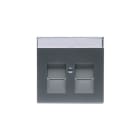 ABB Electrification - Impressivo sentral plate 2 X RJ45 STØVD Aluminium